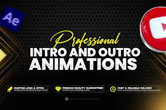 create 4k logo animation and youtube intro outro video