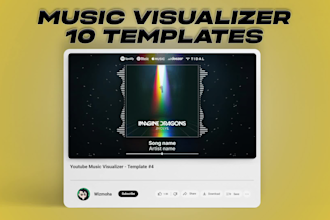 make a youtube music visualizer and audio spectrum
