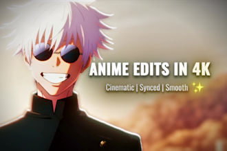 make professional amv and anime edits in 4k