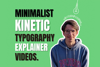 make minimalist kinetic typography explainer videos