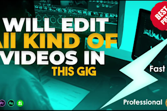 do professional fast video editing for youtube