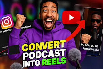 convert your podcast into engaging short videos or reels