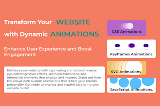 create website animation  CSS keyframes  javascript