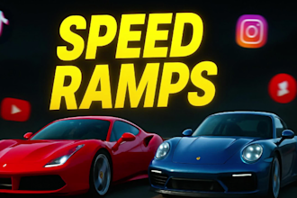 edit car videos with trending speed ramps and motion blur