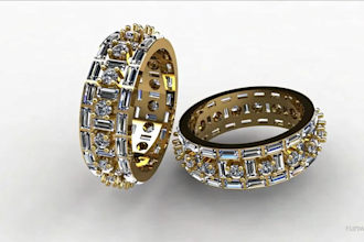 design 3d jewelry models and generate renderings for you