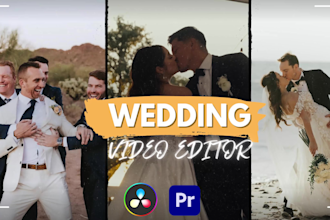 do wedding video editing, full movie, highlight and reel