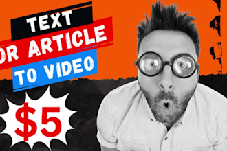 convert blog post, article or script to video with voiceover