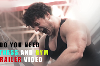 do fitness workout, sports, gym, games trailer video editing