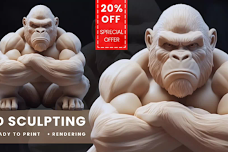 sculpt collectible toy style figures prepared for high quality 3d printing