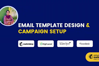 design your email template and setup your mailchimp campaign