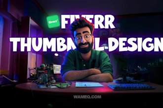create the best fiverr gig thumbnail and fiverr gig image