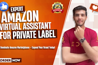 be your expert amazon fba virtual assistant for private label, amazon fba store