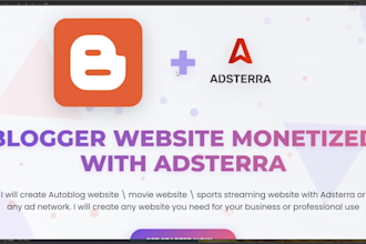 design website with monetize  from adsterra or any ad network