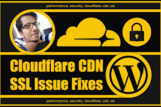 setup cloudflare CDN and fix SSL issues of wordpress website