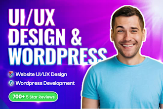 do figma website design, website ui ux design, custom wordpress website