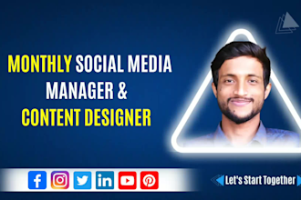 be your monthly social media manager and content designer
