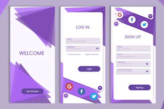 design mobile app ui ux design, website ui design and ui ux