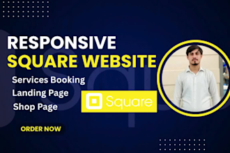 make responsive square website design, square online store