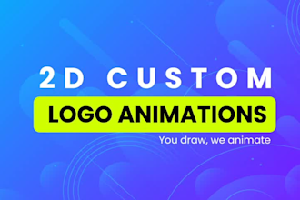 create an 2d custom unique logo animation for video marketing