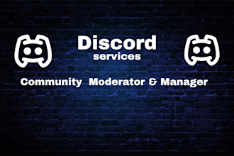 be your discord moderator and community manager