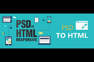 convert your psd to html with bootstrap 5 responsive
