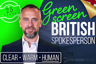 record an engaging green screen spokesperson video
