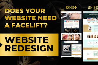 redesign website for beauty salon, pmu and microblading artist