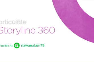 design modern interactive elearning course in articulate storyline, rise, scorm