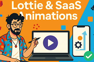 create engaging lottie and saas animation explainer video for apps and websites