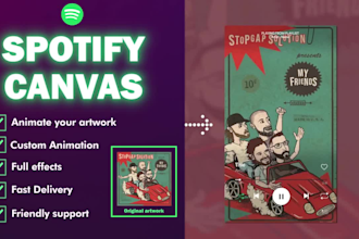 animate your album cover art for spotify canvas video