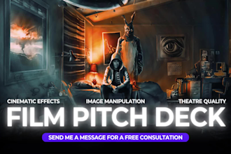 create a film pitch deck TV and movie pitch deck powerpoint animation