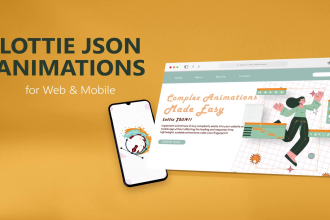 create a lottie or interactive rive animation for web or app