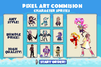 create pixel art characters assets GIF