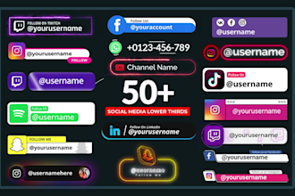 do animated social media lower thirds for youtube intro videos