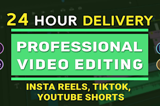do video editing for instagram reels, tiktok and ugc
