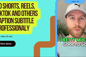 edit podcast clip shorts, realestate reels, caption subtitles with design effect