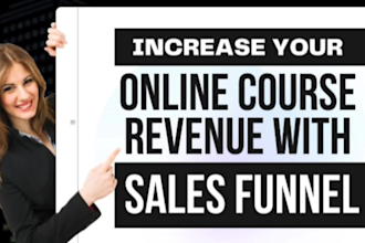 create online course sales funnel landing page to increase your course sales