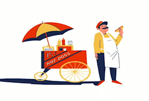 do professional 2d motion graphic animation with a colorful style