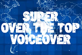 record a loud, in your face, intense, monster truck voiceover
