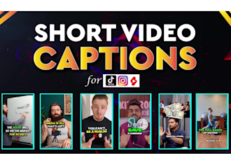 edit instagram reels, tiktok, short videos with engaging captions
