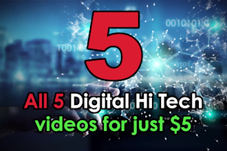 make all 5 hi tech digital logo intro animations