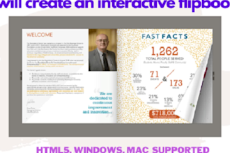 create an interactive flipbook, magazine or photo album