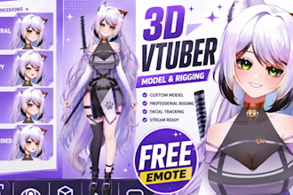 design and rig female nsfw vtuber live2d vtuber model vbridger vtuber commission