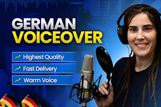 produce a female german voiceover for your explainer video