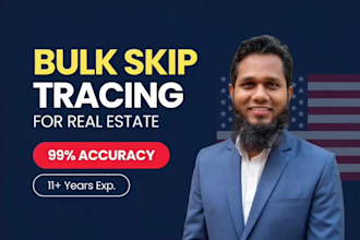provide bulk real estate skip tracing and llc lead generation