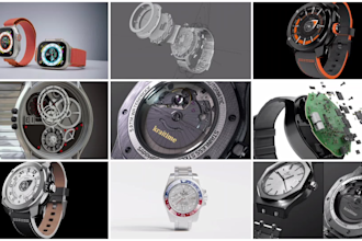 do 3d watch animation video 3d cgi watch design 3d watch modeling and rendering
