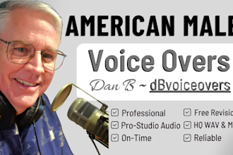 record a professional american english male voice over