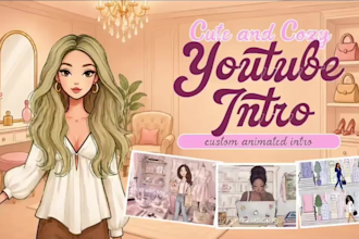 create a cute and cozy youtube intro