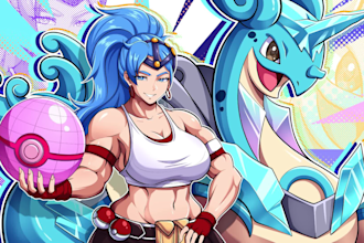 draw custom pokemon characters, trainers, and fan art