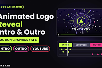 create an animated logo reveal intro and outro for your videos